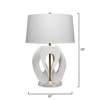 Jamie Young Swan Resin Table Lamp with Linen Shade