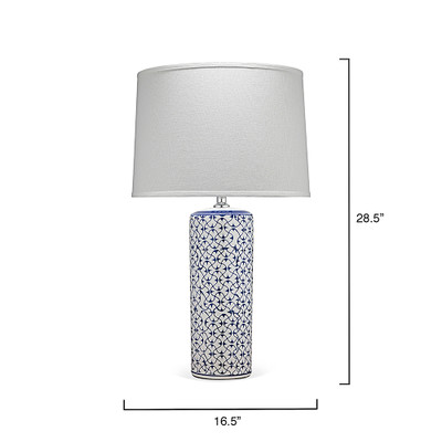 Jamie Young Vivian Ceramic Table Lamp - Blue