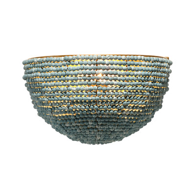 Jamie Young Barnacle 1-Light Beaded Demi Lune Wall Sconce - Blue