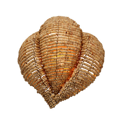 Jamie Young Anguilla 1-Light Wood Beaded Wall Sconce - Natural