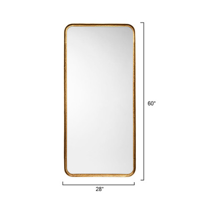 Jamie Young Capital Iron Rectangle Floor Mirror - Gold