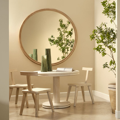 Jamie Young Riley Wood Round Wall Mirror - Extra Large