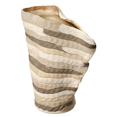 Jamie Young Textile Porcelain Tall Vase - Brown