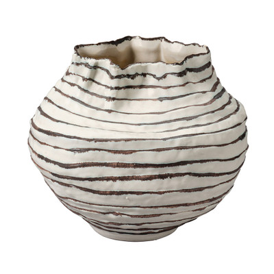 Jamie Young Curvature Ceramic Vessel - Brown