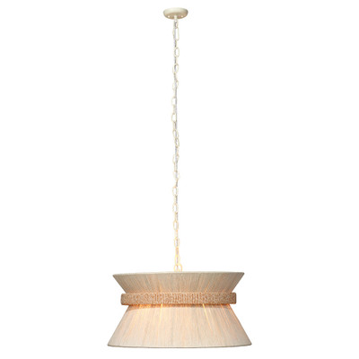 Jamie Young Corset 3-Light Chandelier - Off-White