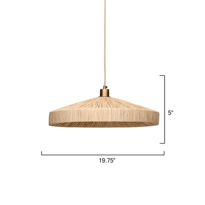 Jamie Young Parasol 1-Light Small Pendant - Natural