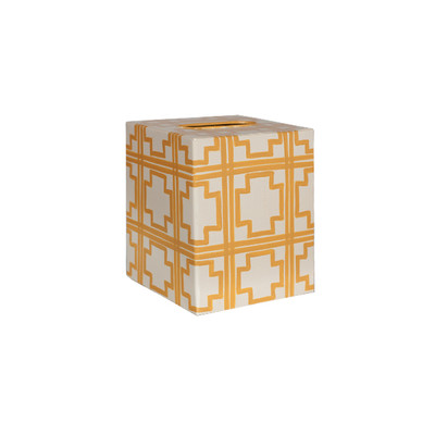 Kleenex Box Cream With Yellow Squares