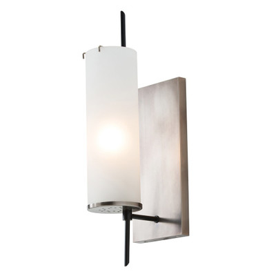 Stefan Sconce - Vintage Silver/Matte Black/Frosted Glass image 1