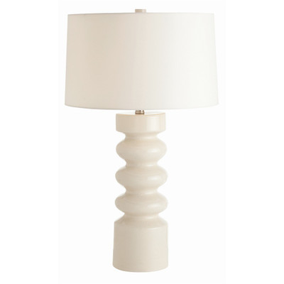 Wheaton Lamp - White Crackle