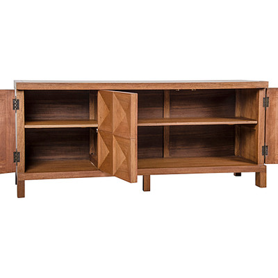 3 Door Quadrant Sideboard - Dark Walnut