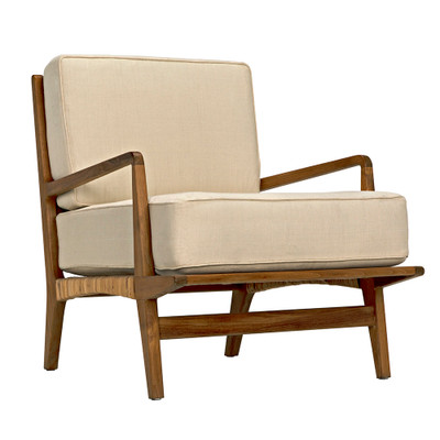 Noir Allister Chair - Teak And Rattan