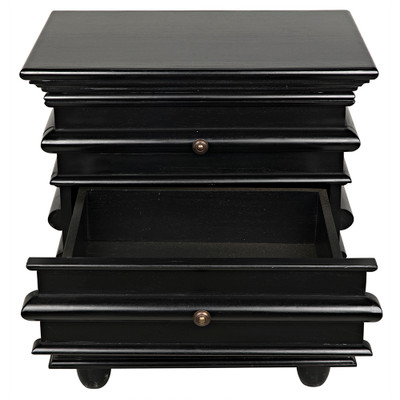 Noir Ascona Side Table - Hand Rubbed Black