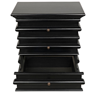 Noir Ascona Side Table - Hand Rubbed Black