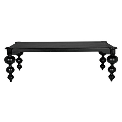 Noir Claudio Dining Table - Hand Rubbed Black