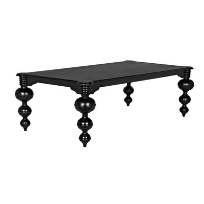 Noir Claudio Dining Table - Hand Rubbed Black