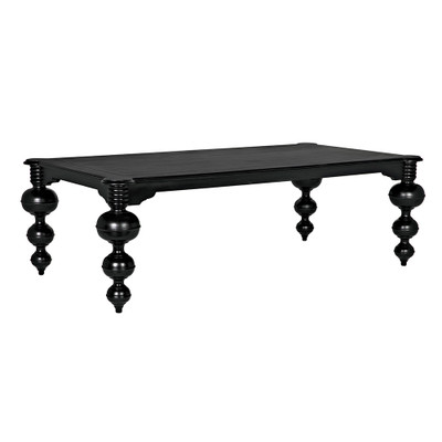 Noir Claudio Dining Table - Hand Rubbed Black