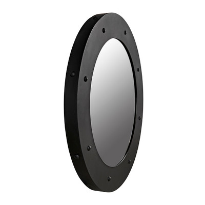 Noir Clay Mirror - Large - Black Steel