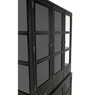 Noir Colonial Hutch - Hand Rubbed Black