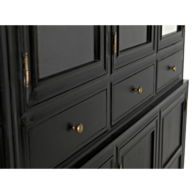 Noir Colonial Hutch - Hand Rubbed Black