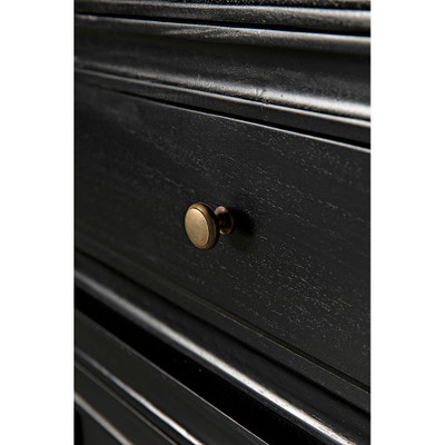 Noir Colonial Hutch - Hand Rubbed Black