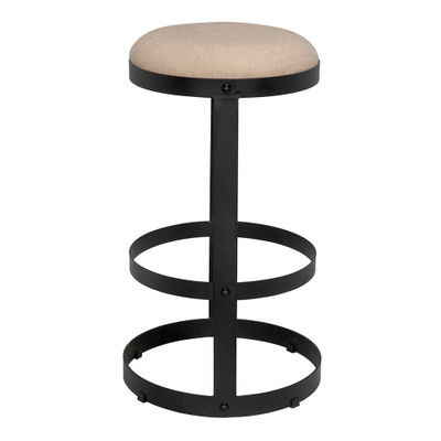 Noir Dior Bar Stool - Black Steel