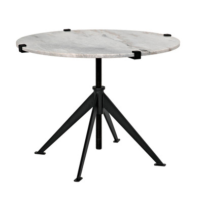 Noir Edith Adjustable Side Table - Large - Matte Black