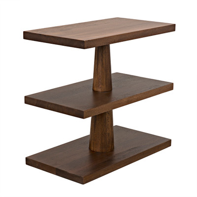 Noir Fatima Side Table - Dark Walnut