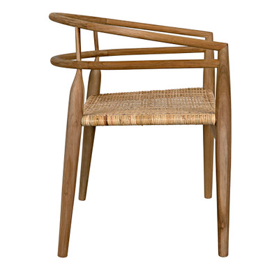 Noir Finley Chair With Rattan - Teak