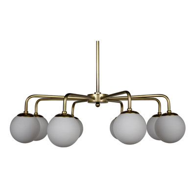 Noir Larenta Chandelier - Antique Brass And Glass