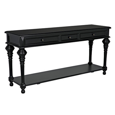 Noir Colonial Sofa Table - Black