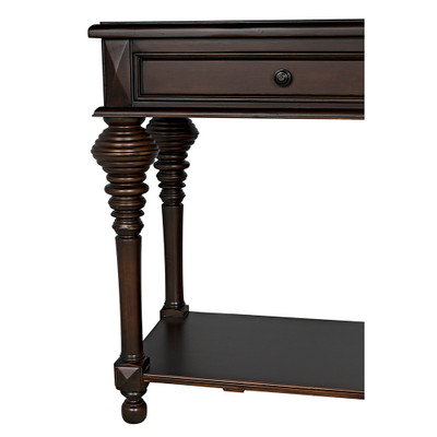 Noir Colonial Large Sofa Table - Distressed Brown