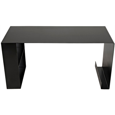 Noir Black Steel Desk