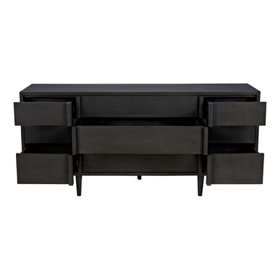 Noir Morten 9 Drawer Dresser - Pale