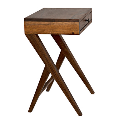 Noir Peter Side Table - Dark Walnut