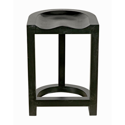 Noir Saddle Counter Stool - Hand Rubbed Black