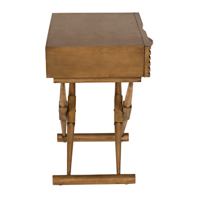 Noir Zanta Side Table - Saddle Brown