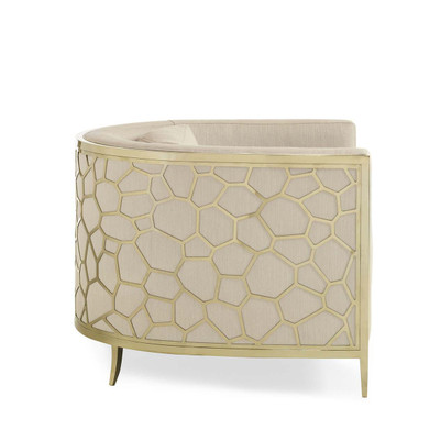 Ice Breaker - Barrel Back Club Chair with Gold Frame image 2