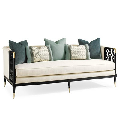 Lattice Entertain You - Bench Seat Sofa with Lattice Accents