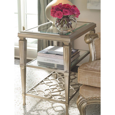 Social Connections - Three Shelf Side Table with Glass Top image 1