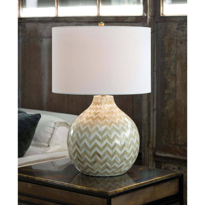 Regina Andrew Chevron Bone Table Lamp - Natural