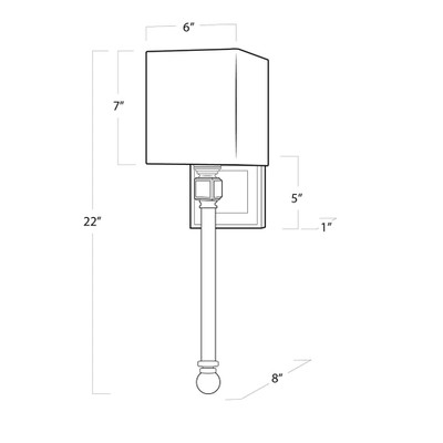 Regina Andrew Crystal Tail Sconce - Polished Nickel