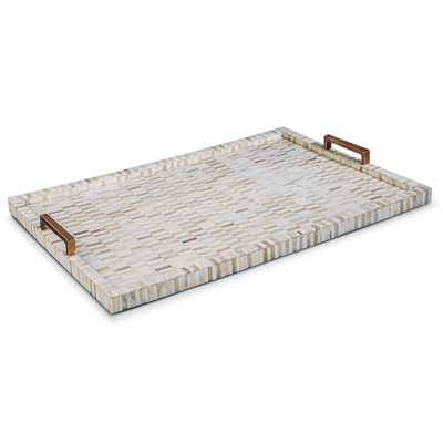 Regina Andrew Multi-Tone Bone And Brass Tray