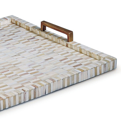 Regina Andrew Multi-Tone Bone And Brass Tray