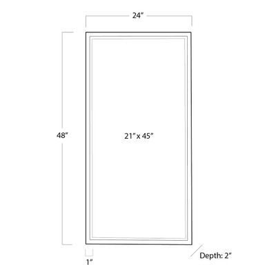 Regina Andrew Rectangle Mirror - Steel