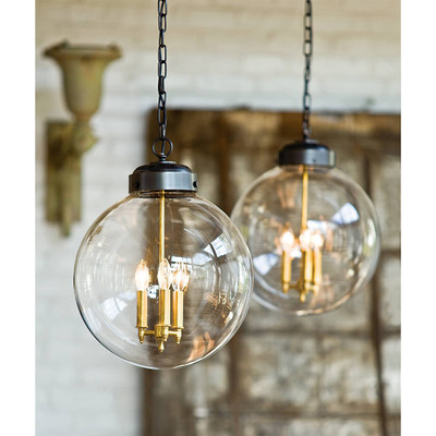Regina Andrew Globe Pendant - Oil Rubbed Bronze And Natural Brass