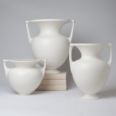 Grecian Amphora - Matte White - Med