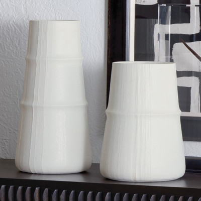 Linen Vase - Soft White - Lg