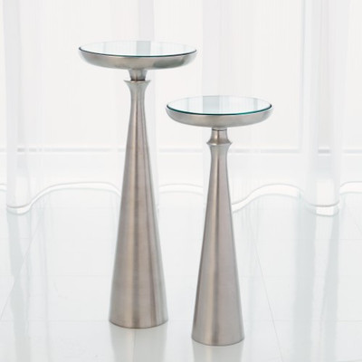 Minaret Accent Table - Satin Nickel - Sm