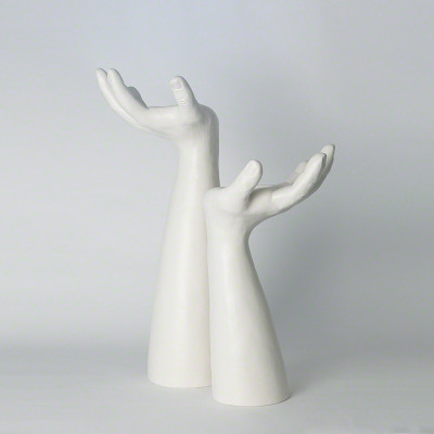 Palma Candleholder - Right - Matte White image 2