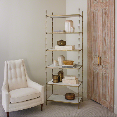 Spike Etagere w/ White Marble